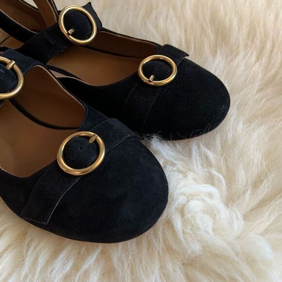 CHLOÉ Multi-strap Suede Ballet Flats (Sz 39.5) - Picture 6 of 13
